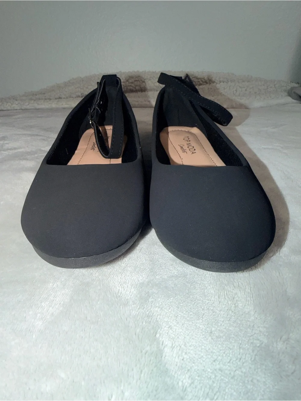Top Moda Flats with Ankle Strap